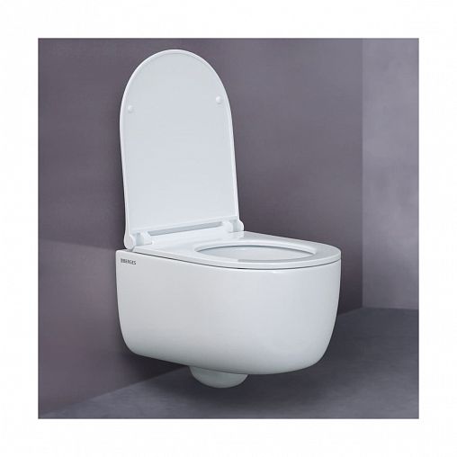 Унитаз подвесной безободковый Berges Ego Rimless, 49 x 37 x 40 см, белый фото
