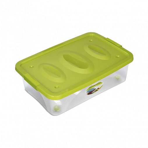 Ящик универсальный Martika Астело, на колесах, 600 x 400 x 180 мм, оливковый фото