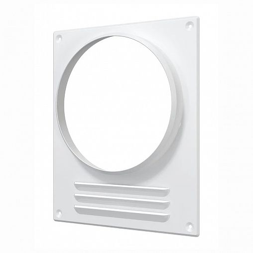 Площадка торцевая Era 100ПТМР, сталь, с решеткой, с фланцем 100 мм, 196 x 236 мм фото