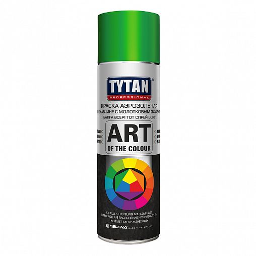 Аэрозольная краска по ржавчине молотковая Tytan Professional Art of the colour, 400 мл, зеленая фото