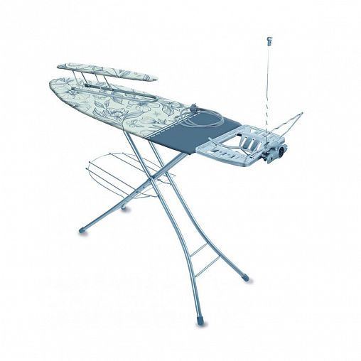 Гладильная доска Nika Эльза де люкс ЭЛТ/1 Серые цветы, тефлон, 122 x 40 см фото