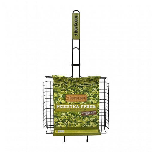 Решетка-гриль Boyscout с антипригарным покрытием и картонным веером, 30 x 25 x 5,5 см фото