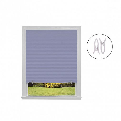 Штора плиссе самоклеящаяся Рыжий кот Skandi, 90 x 180 см, голубая фото