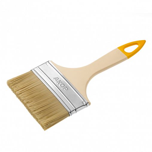 Кисть плоская Акор Стандарт Столичная, смешанная щетина, пластиковая ручка, 100 x 8 мм фото