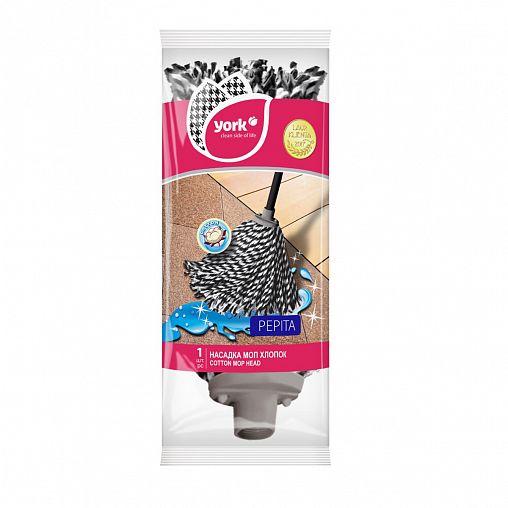 Насадка к швабре York Пепита, хлопок, 25 см фото