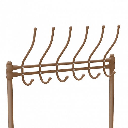 Вешалка напольная Nika, 2 полки, мягкое сиденье, 175 x 82,5 x 33,5 см, коричневый фото