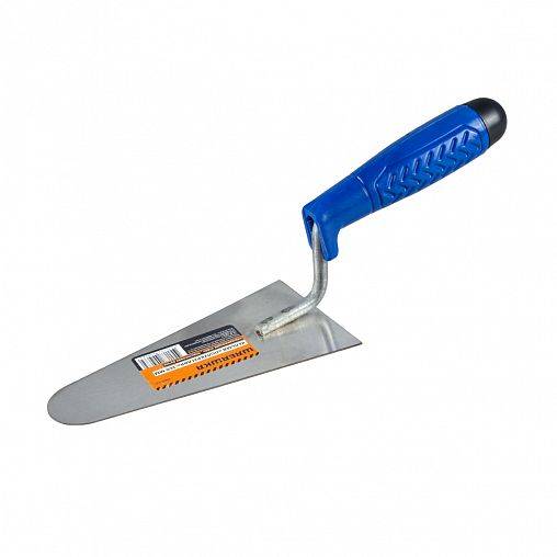 Кельма Шабашка Полукруг, нержавеющая сталь, пластиковая ручка, 160 мм фото