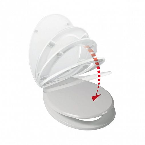 Сиденье для унитаза Wirquin Soft Close First, микролифт, белое фото