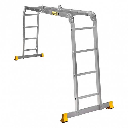 Лестница-трансформер шарнирная Alumet TW1 433, алюминиевая, 4 x 3 ступени, 2,83 - 4,65 м фото Лестница-трансформер шарнирная Alumet TW1 433, алюминиевая, 4 x 3 ступени, 2,83 - 4,65 м фото