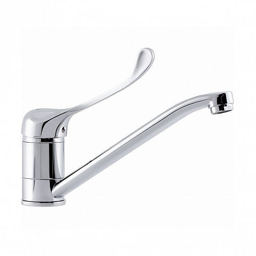 Локтевой смеситель для раковины Fauzt FZS-807-01, однорычажный, хром фото