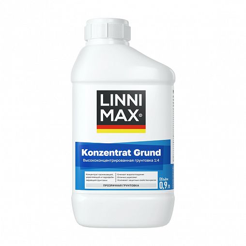 Грунтовка глубокого проникновения концентрат 1:4 Linnimax Konzentrat Grund, 0,9 л фото