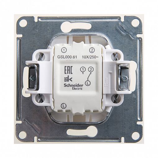 Переключатель 1-клавишный Systeme (Schneider) Electric Glossa, встраиваемый, перламутр фото
