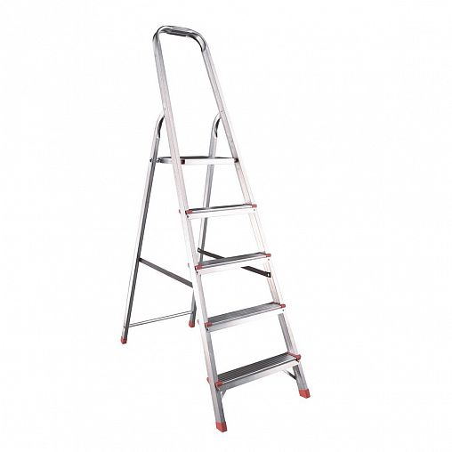 Стремянка оцинкованная Alumet ZZ405, стальная, 5 ступеней, 1,77 м фото