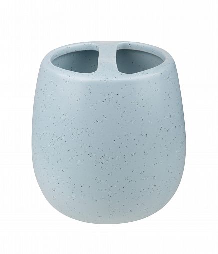 Стакан для зубных щеток Рыжий кот Пастель Azzurro, керамика, с разделителем, голубой фото