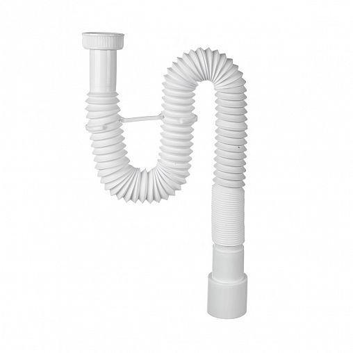 Сифон гофрированный VIRPlast Элит Мини, без выпуска, с хомутом, 1 1/4" x 40/50 мм, 800 мм фото