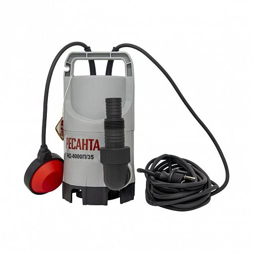 Насос дренажный для грязной воды Ресанта НД-8000П/35, 350 Вт, 7980 л/ч фото