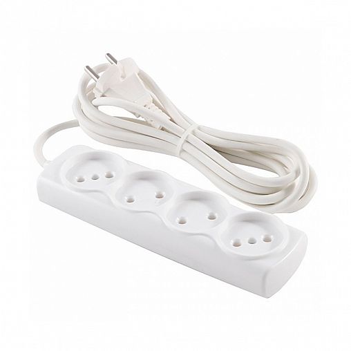 Удлинитель Engy Премиум, ПВС 2 x 0,75 мм, 4 розетки, 3 м, белый фото Удлинитель Engy Премиум, ПВС 2 x 0,75 мм, 4 розетки, 3 м, белый фото