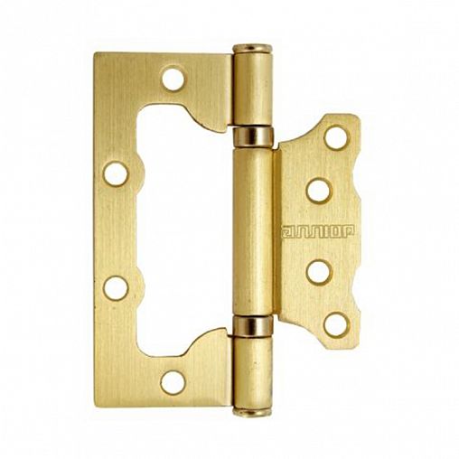 Петля накладная универсальная Аллюр 2BB SBP, 100 x 75 x 2,5 мм, матовая латунь, 2шт фото