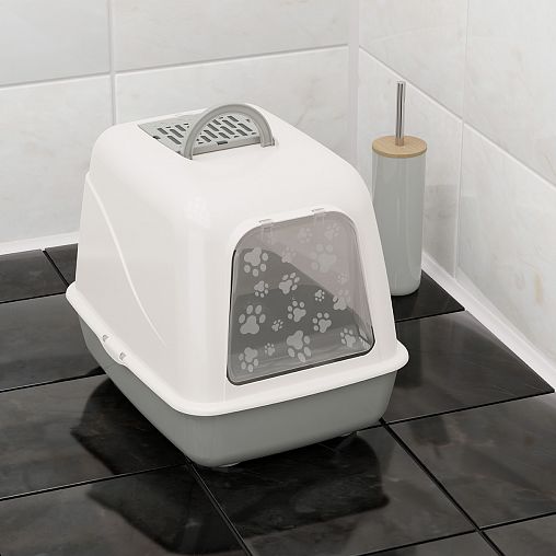 Лоток для животных Альтернатива, закрытый, серый фото