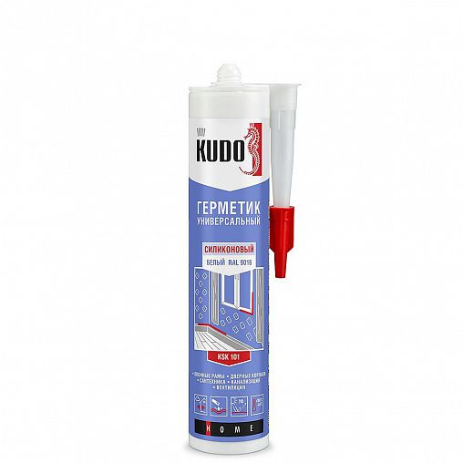 Силиконовый герметик Kudo KSK 101, 280 мл, белый фото