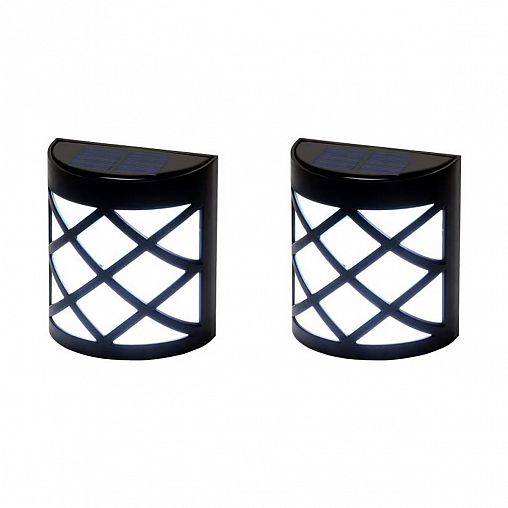 Светильник садовый Старт, настенный, на солнечной батарее, IP65, 10 x 5,5 x 11 см, 2 шт фото