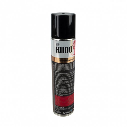 Краска-аэрозоль для гладкой кожи Kudo KU-5241, 400 мл, черная фото