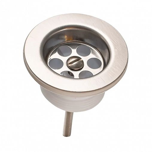 Выпуск Wirquin, с нержавеющей чашкой d 63 мм, белый/хром фото