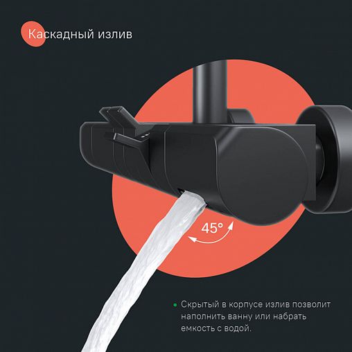 Душевая система с тропическим душем IDDIS SpaHome, с термостатом, черная матовая фото