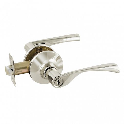 Ручка-защелка Нора-М ЗВ2-01-STD, ключ/фиксатор, хром фото