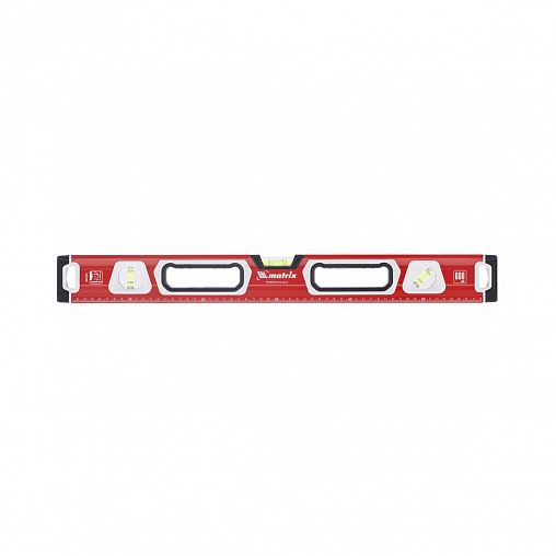 Уровень магнитный алюминиевый Matrix, фрезерованный, 3 глазка (1 зеркальный), 1000 мм фото