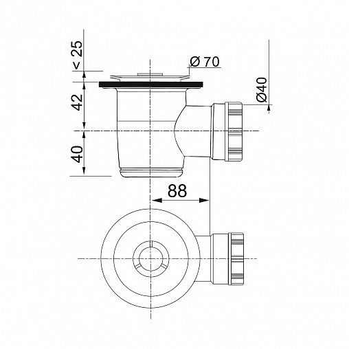 Сифон для душевого поддона Wirquin Tourbillon, d 50 мм фото