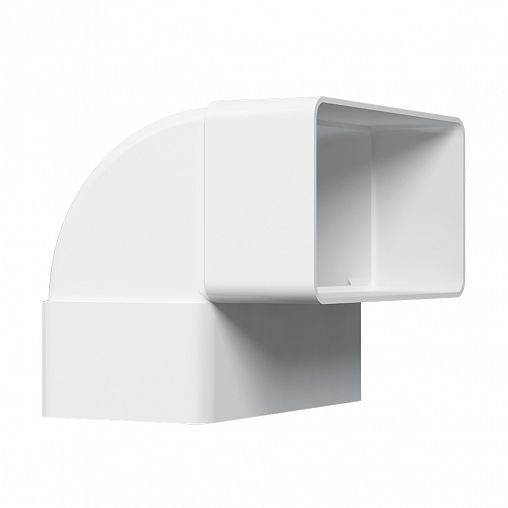 Колено вертикальное Era 612КВП, пластик, 90°, 60 x 120 мм фото