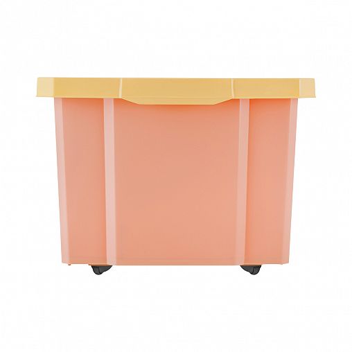 Ящик для игрушек на колесах Lalababy Follow Me, 61 x 40,5 x 33 см, 57 л, персиковая карамель фото