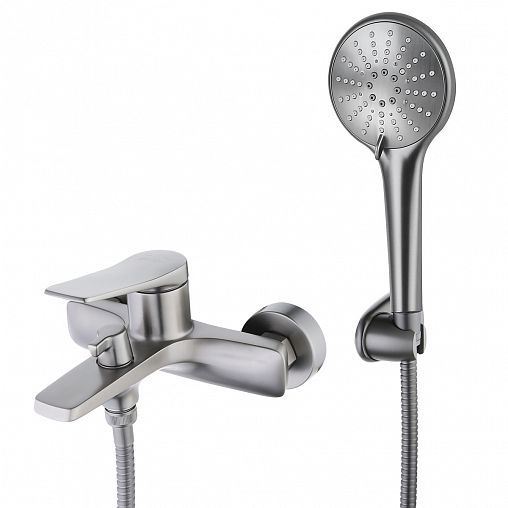 Смеситель для ванны Lemark Bronx LM3714GM, однорычажный, графит фото