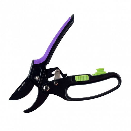 Секатор Don Gazon, с храповым механизмом и масленкой фото