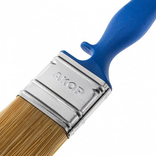 Кисть плоская для лаков Акор Мастер, искусственная щетина, пластиковая ручка, 35 x 12 мм фото