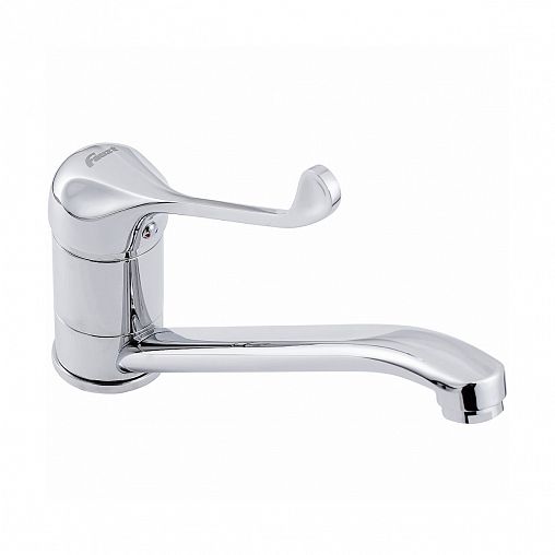 Локтевой смеситель для раковины Fauzt FZS-807-01, однорычажный, хром фото