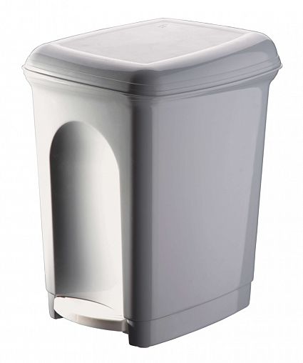 Контейнер для мусора с педалью Бытпласт, 7 л, светло-серый фото