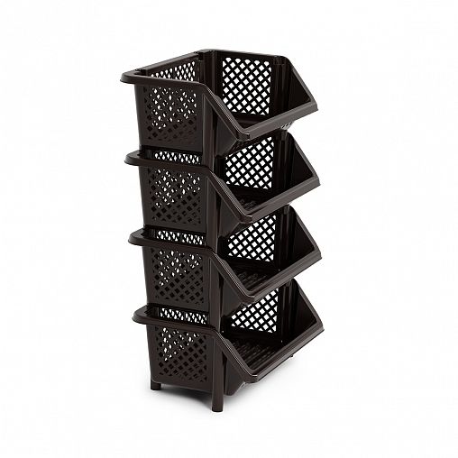 Этажерка Альтернатива Универсал, 4 секции, 60 x 37,5 x 89,5 см, коричневая фото