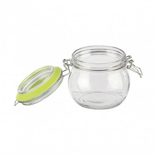 Банка для сыпучих продуктов Mallony Bravo, стеклянная, с бугельным замком, 500 мл фото
