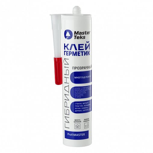 Клей-герметик MasterTeks Profimaster Гибридный, 290 мл, прозрачный фото