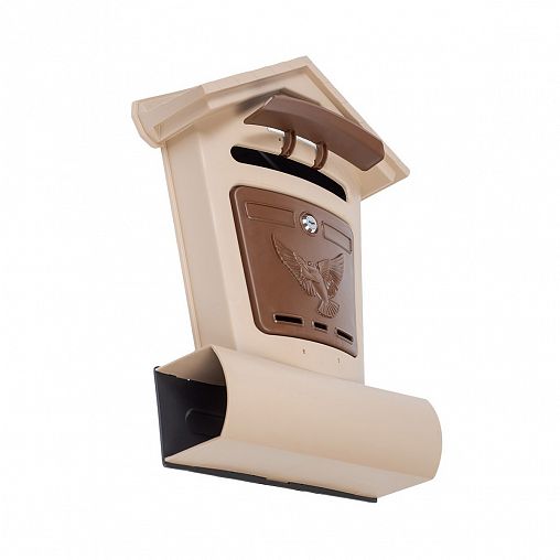 Почтовый ящик Цикл Элит, 2 ключа, бежевый/коричневый фото