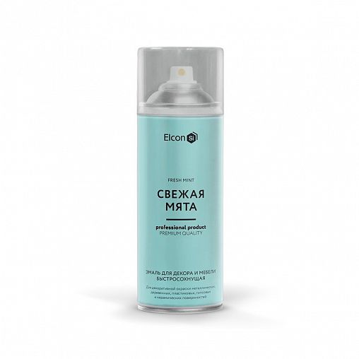 Аэрозольная акриловая краска для декора и мебели Elcon Decor, 520 мл, свежая мята фото
