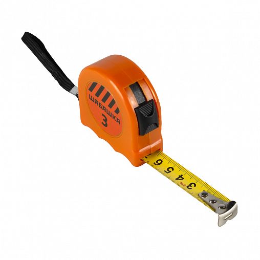 Рулетка Шабашка, с фиксатором, пластиковый корпус, 3 м x 16 мм фото