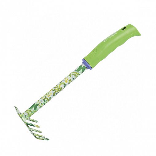 Грабли садовые мини Palisad Flower Green, 5 зубьев, 85 x 310 мм фото