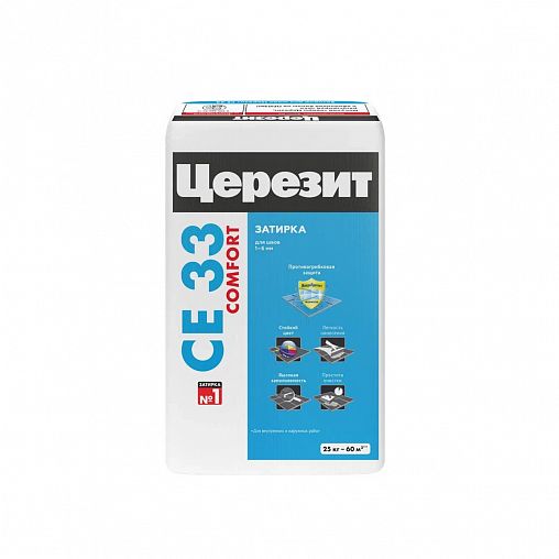 Затирка Ceresit CE 33 Comfort 07 серая, 25 кг фото