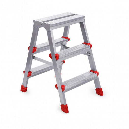 Стремянка двухсторонняя Haushalt ННДС3, 2 x 3 ступени, 0,615 м фото