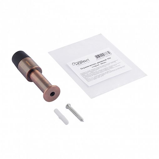 Ограничитель дверной Нора-М 104, старая медь фото