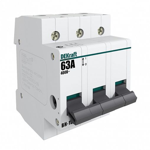 Выключатель нагрузки DEKraft ВН-102, 3Р, 63 А фото