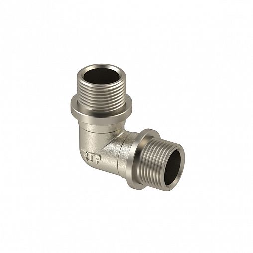 Уголок латунный РТП наружная-наружная резьба 1" фото